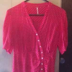 Free People Pippa dress in red polka dot!